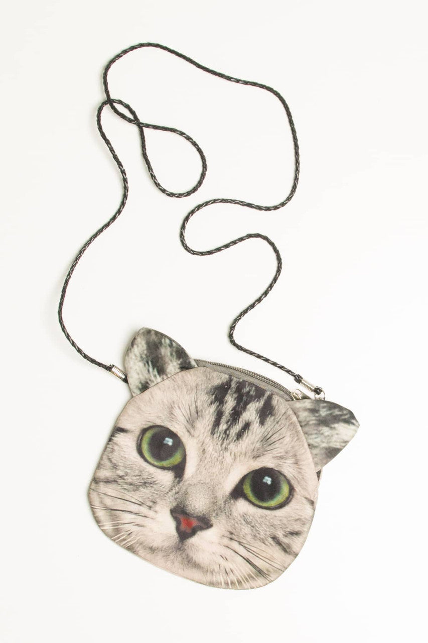 Cat Purse Grey American Shorthair