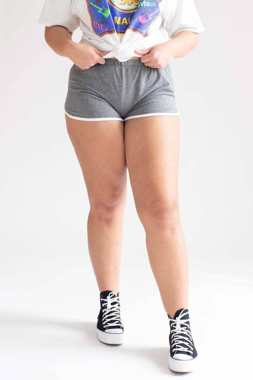 Grey Athletic Dolphin Shorts (Extended Sizes)