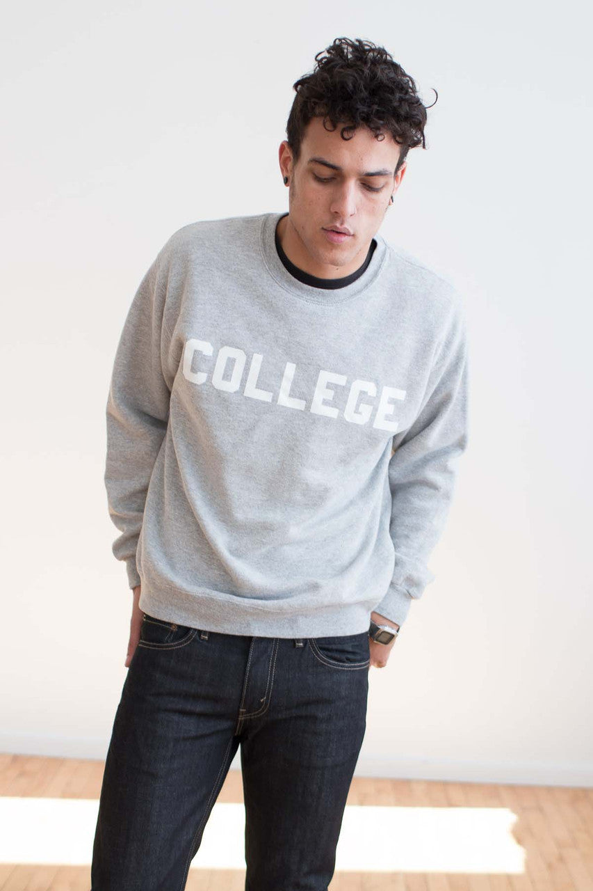 Grey College Sweatshirt