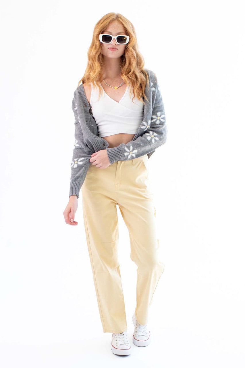 Grey Daisy Cardigan