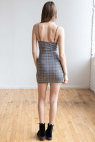 Grey Plaid Cami Dress