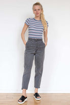 Grey Pleated Contempo Jeans (sz. 11)