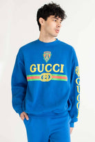Vintage Royal Blue Designer Bootleg Sweatshirt