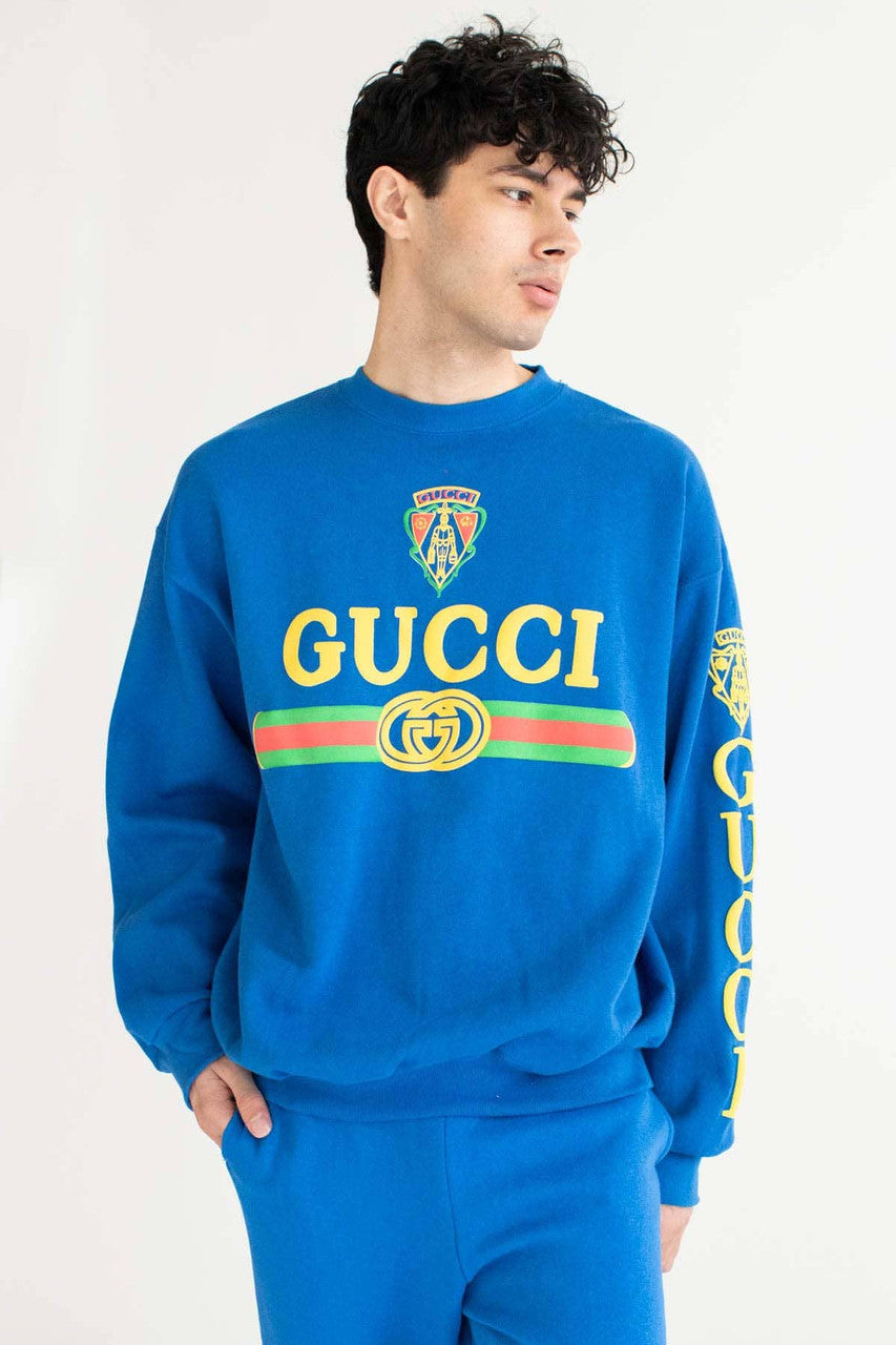 Vintage Royal Blue Designer Bootleg Sweatshirt
