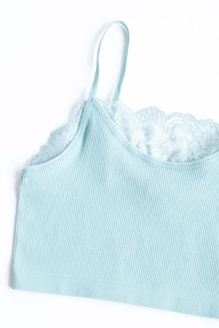 Haze Sage Lace Inset Seamless Cami