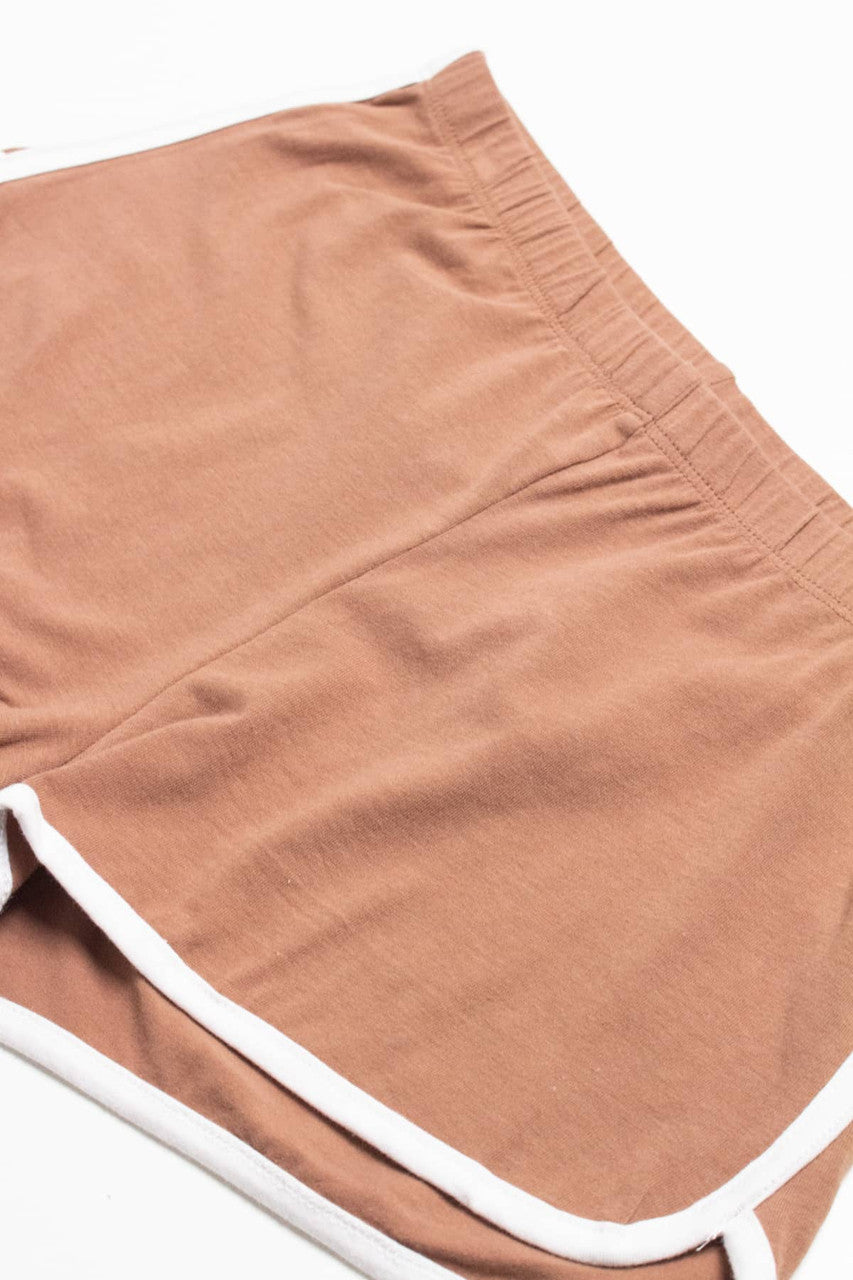 Hazelnut Athletic Dolphin Shorts