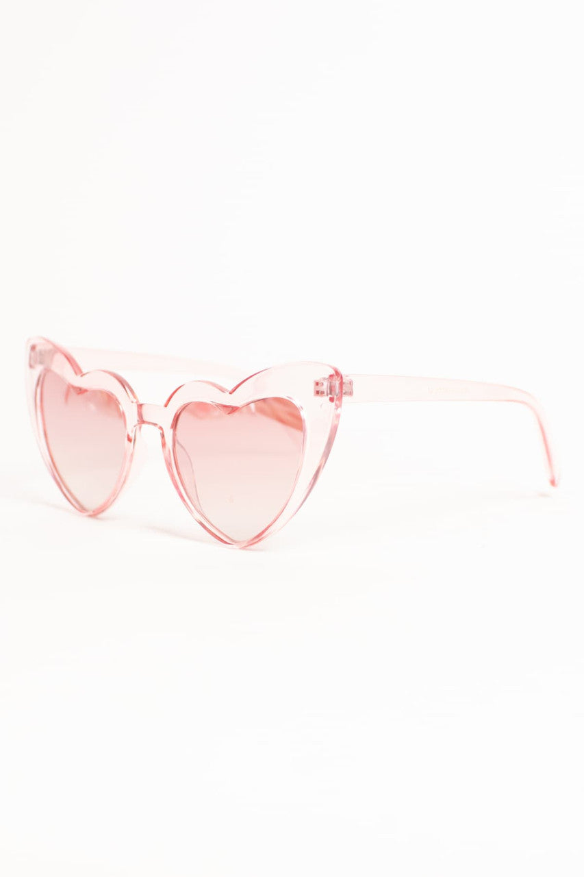 Clear Heart Rim Sunglasses
