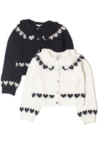 Ruffle Collar Heart Cardigan