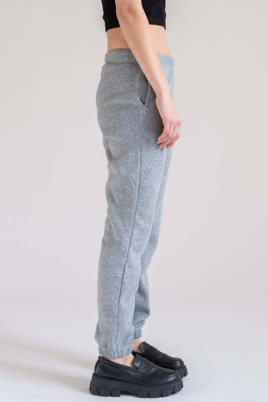 Heather Grey Fleece Joggers 1