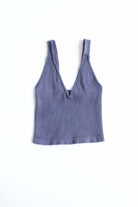 Stormy Blue Heavy Ribbed Seamless Tank