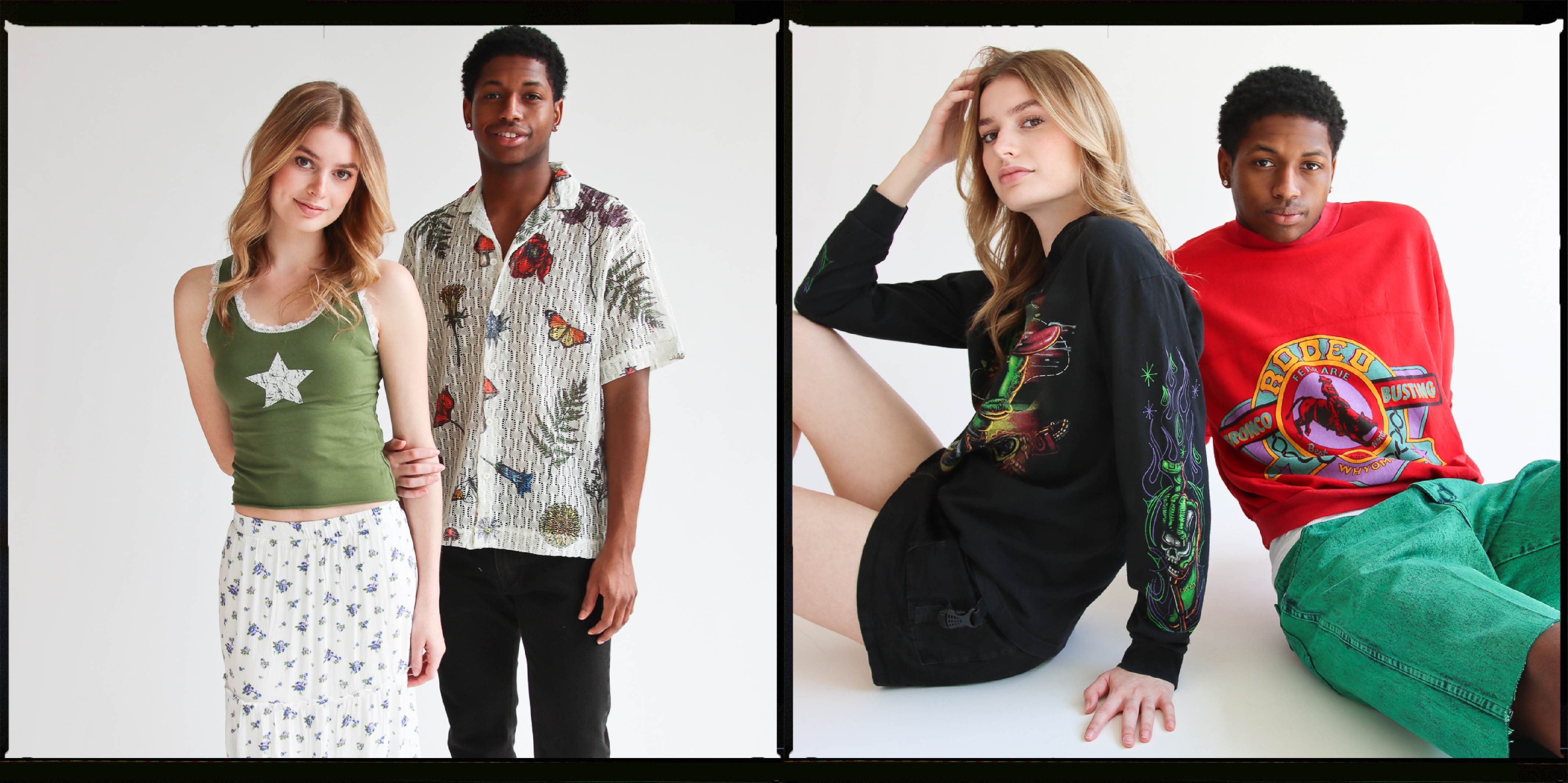 models wearing new arrivals and vintage clothing