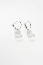 Holographic Gummy Bear Charm Hoop Earrings