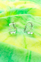 Holographic Gummy Bear Charm Hoop Earrings