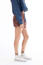 Hot Chocolate Crushed Velvet Shorts