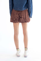 Hot Chocolate Crushed Velvet Shorts