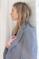 Navy Houndstooth Vintage Blazer