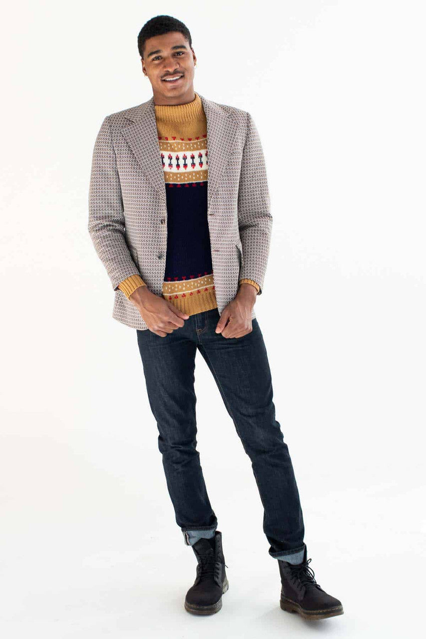 Interlocking Pattern Vintage Blazer