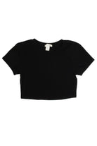 Black Short Sleeve Super Crop Tee