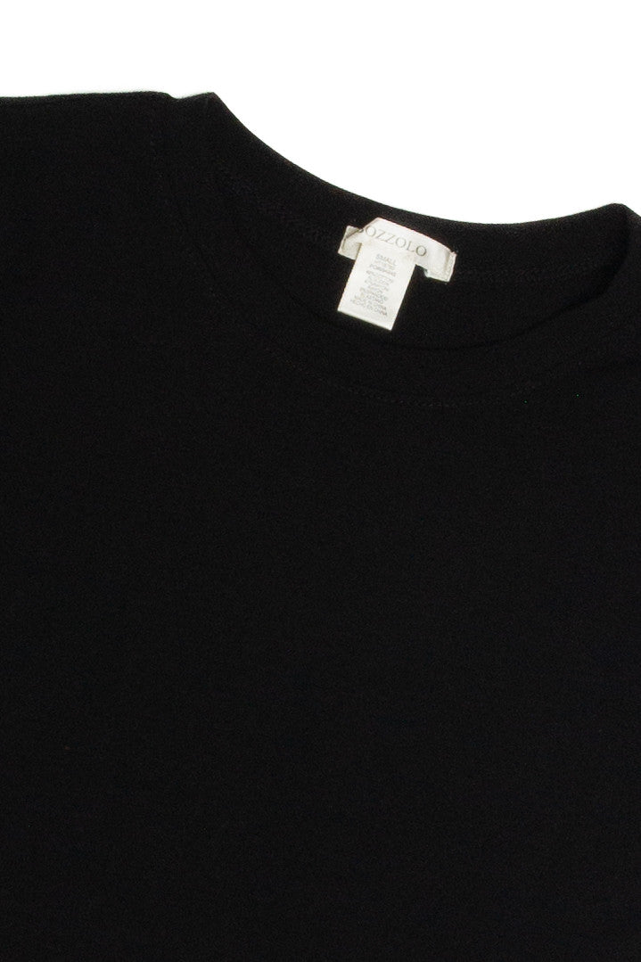 Black Short Sleeve Super Crop Tee