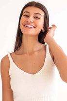 Ivory Chenille Tank & Shorts Set