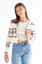 Ivory Chocolate Floral Cardigan