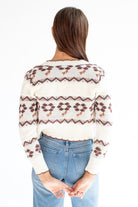 Ivory Chocolate Floral Cardigan