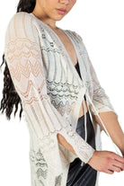 Ivory Long Pointelle Duster