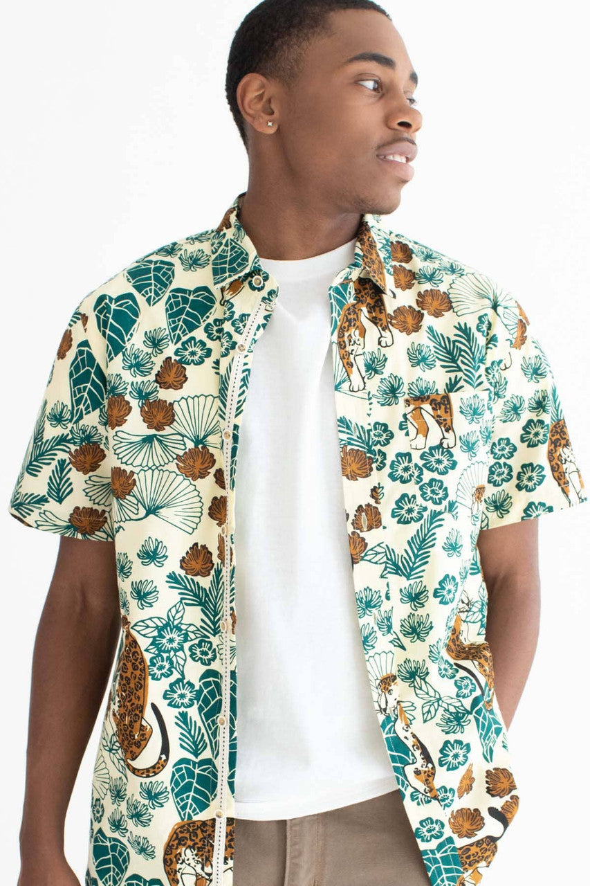 Jaguar Jungle Woven Button Up Shirt