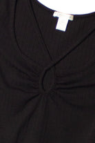 Black Strap & Keyhole Detail Crop Top