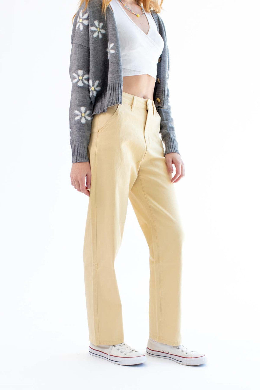 Khaki Carpenter Dad Jeans