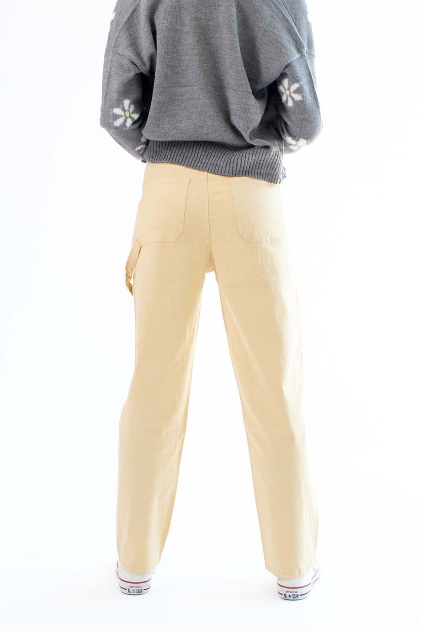 Khaki Carpenter Dad Jeans