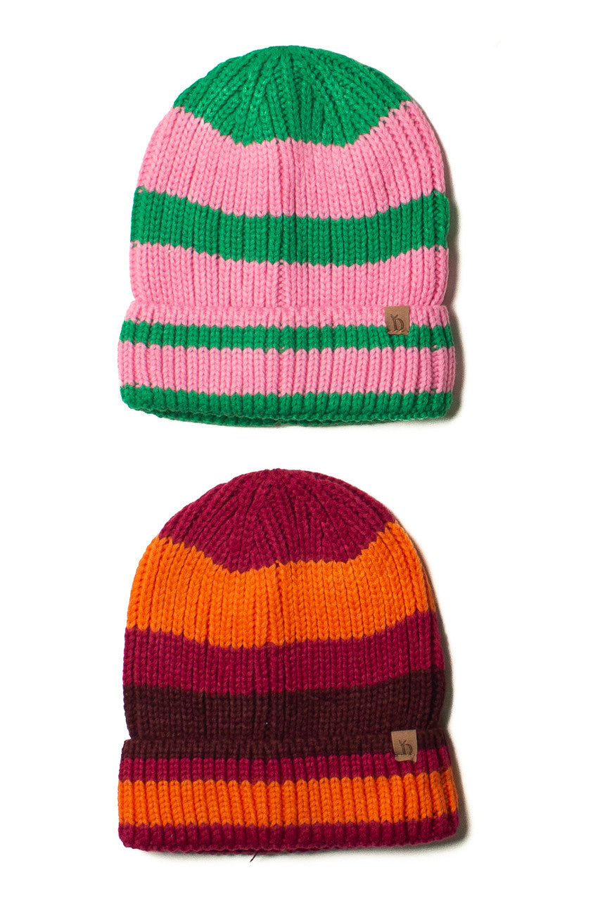 Striped Knit Beanie