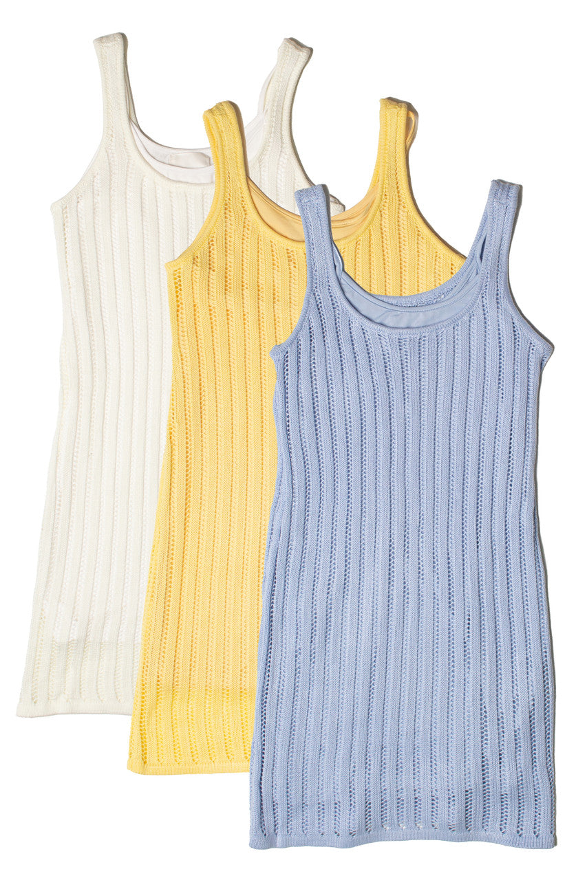 Lined Knit Mini Dress