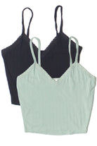 Lace Trim Stripe Cami