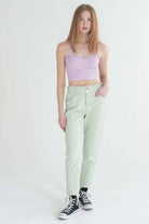 Lavender Butterfly Seamless Crop Cami