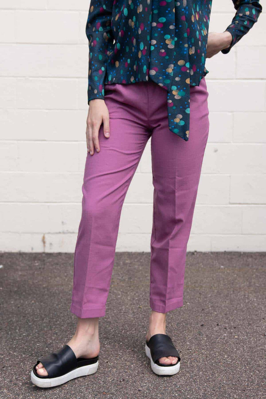 Lavender Wrap Waist Pleated Vintage Pants (sz. 5/6)