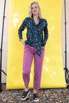 Lavender Wrap Waist Pleated Vintage Pants (sz. 5/6)
