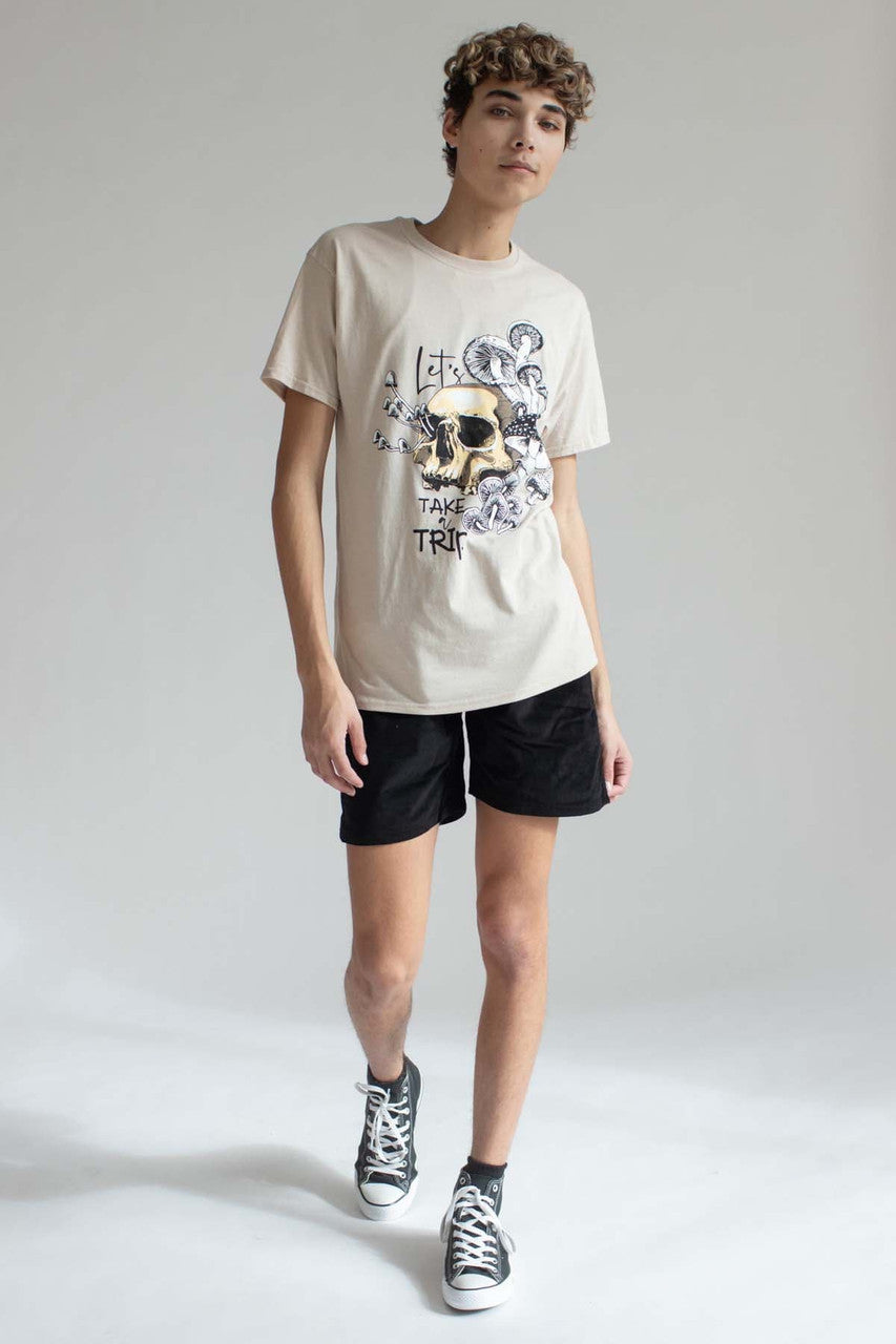 Let's Take A Trip Skull Mushroom T-Shirt