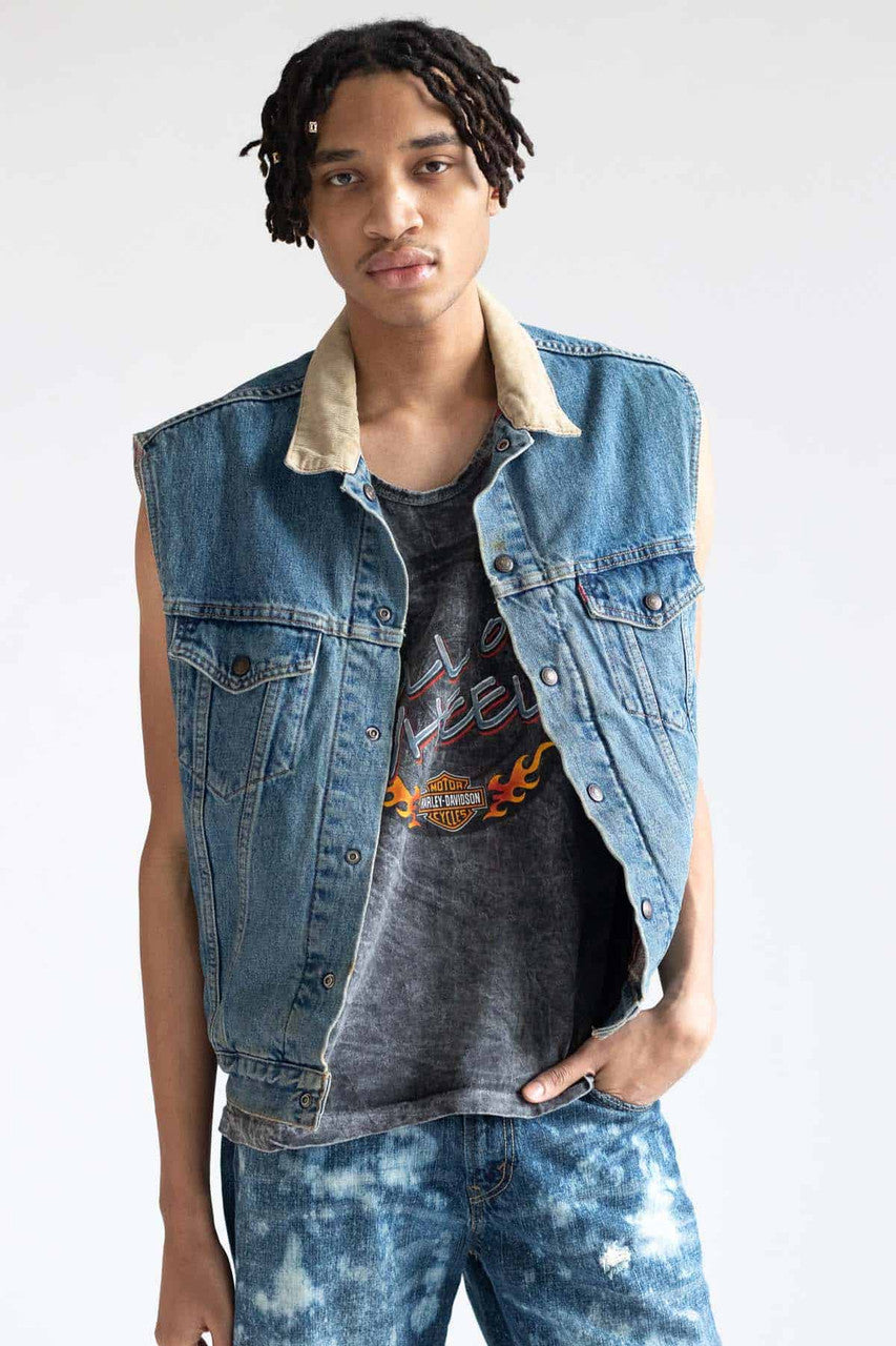 Levi Flannel Lined Denim Vest