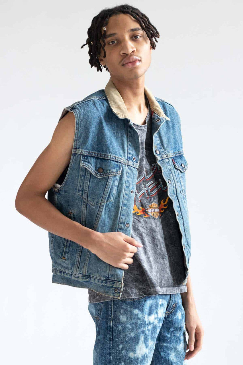 Levi Flannel Lined Denim Vest