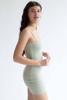 Light Moss Ribbed Cami Dress