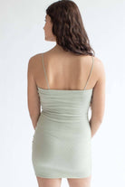 Light Moss Ribbed Cami Dress