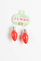 Red Light up Bulb Earrings