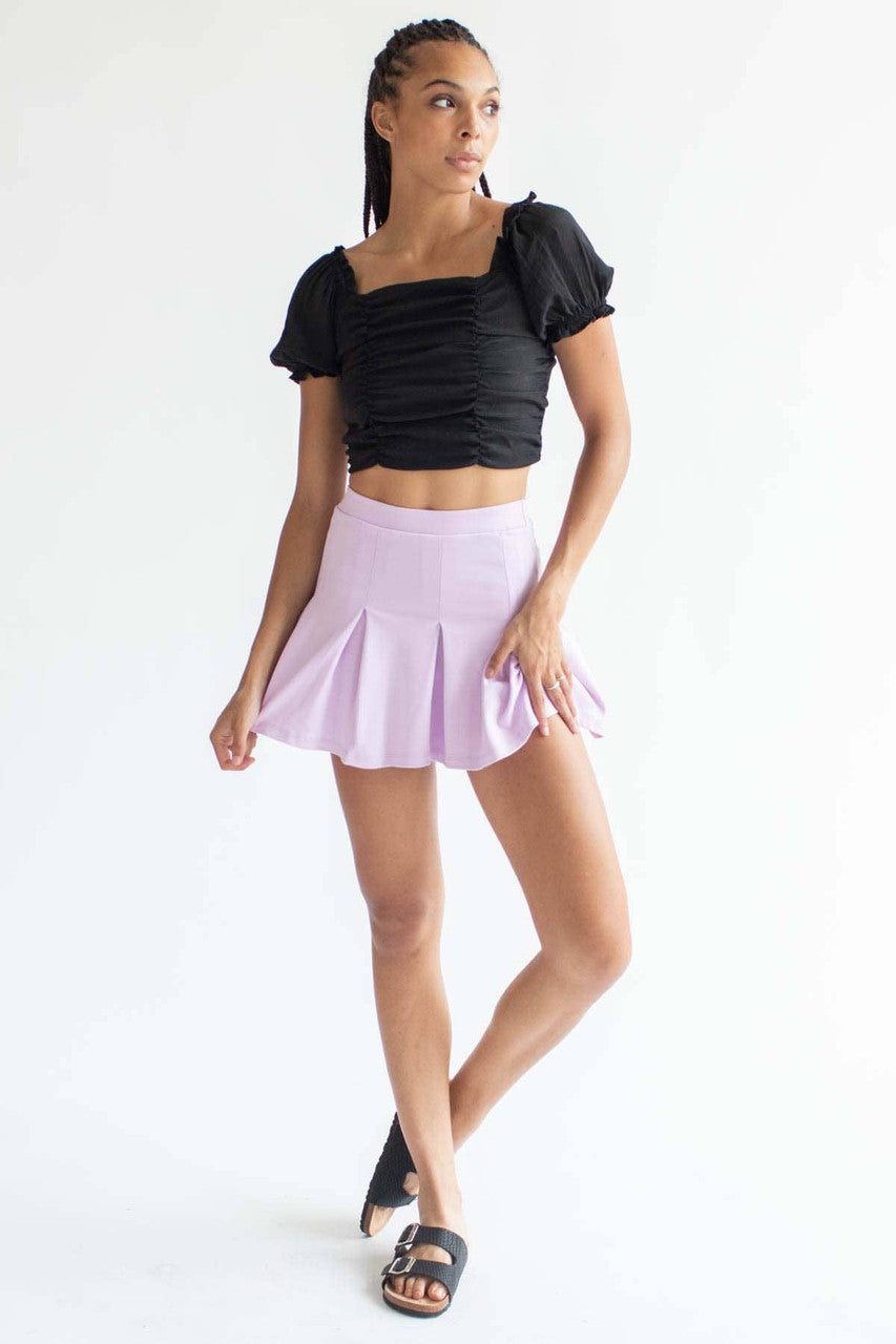 Lilac Pleated Tennis Skirt