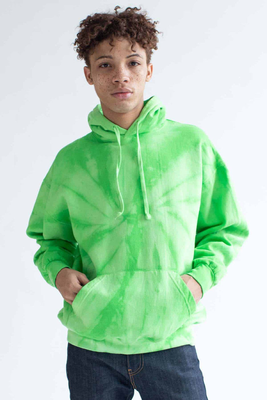 Lime Green Tie Dye Hoodie