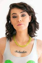 Lime Lucite Chain Necklace
