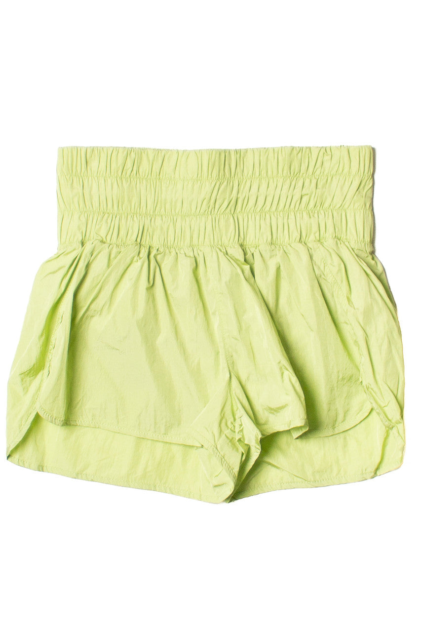 Lime Green Lined Athletic Shorts