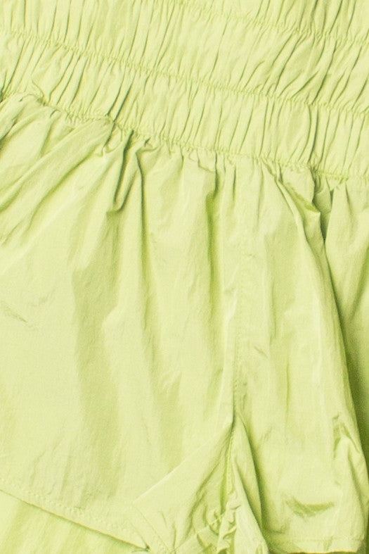 Lime Green Lined Athletic Shorts