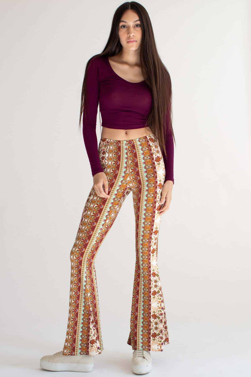 Long Sleeve V-Neck Crop Top