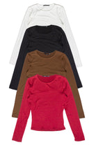 Double Layer Basic Long Sleeve T-Shirts